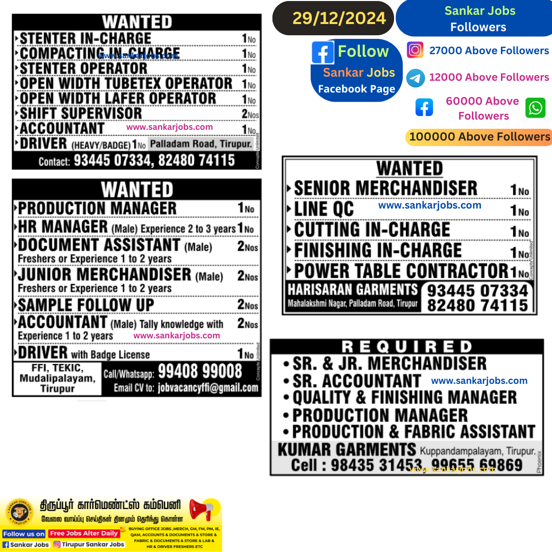 Garment Jobs