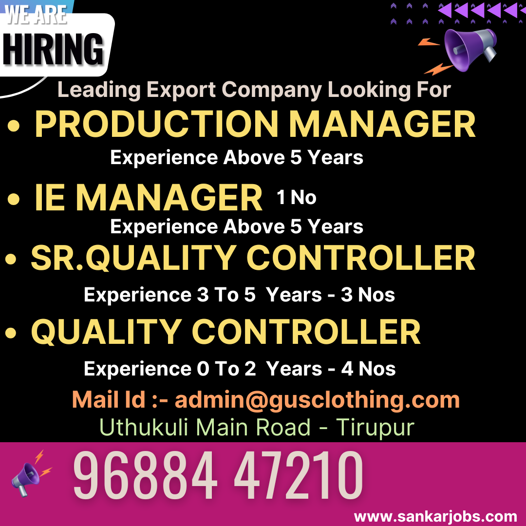 Garments Jobs