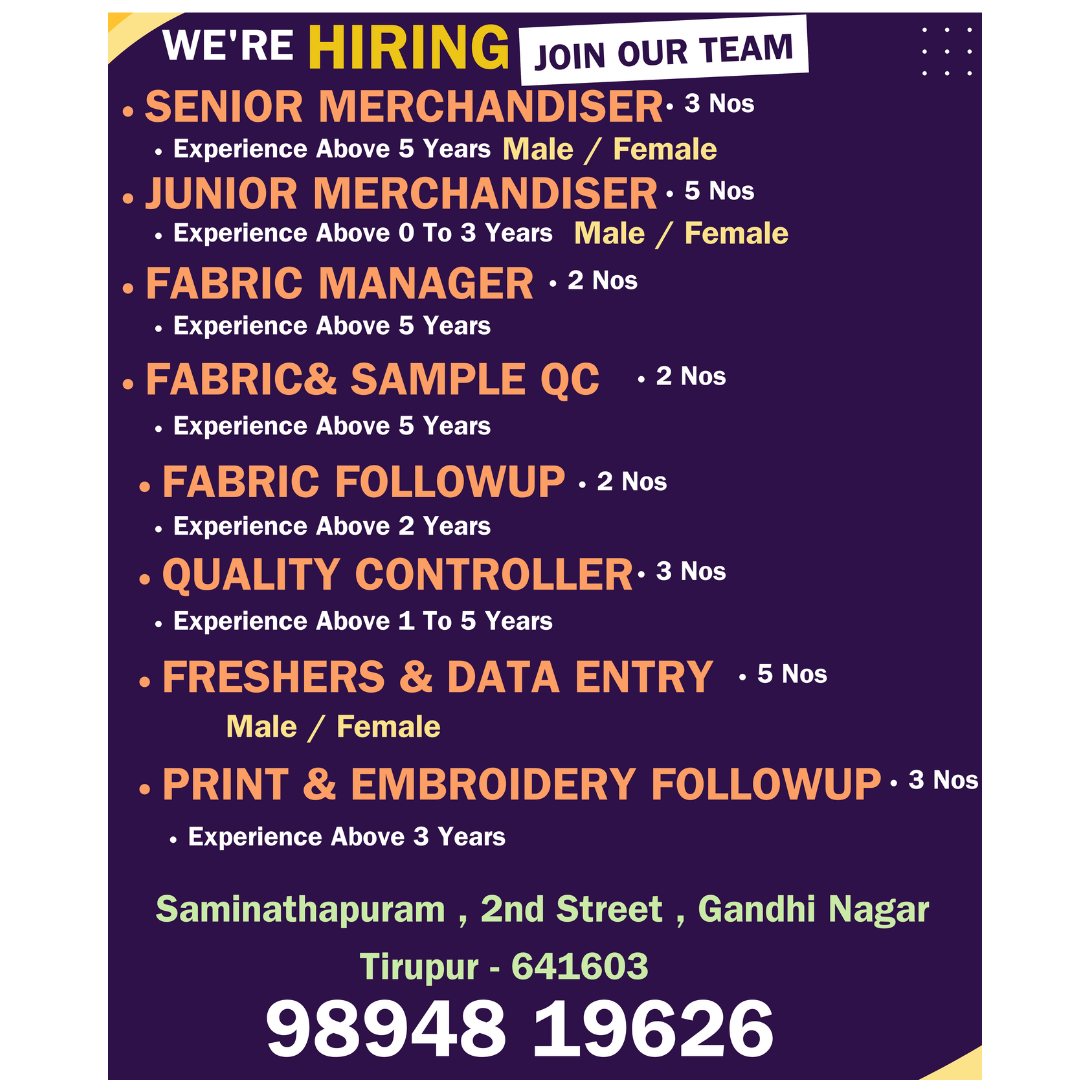 Garments Jobs