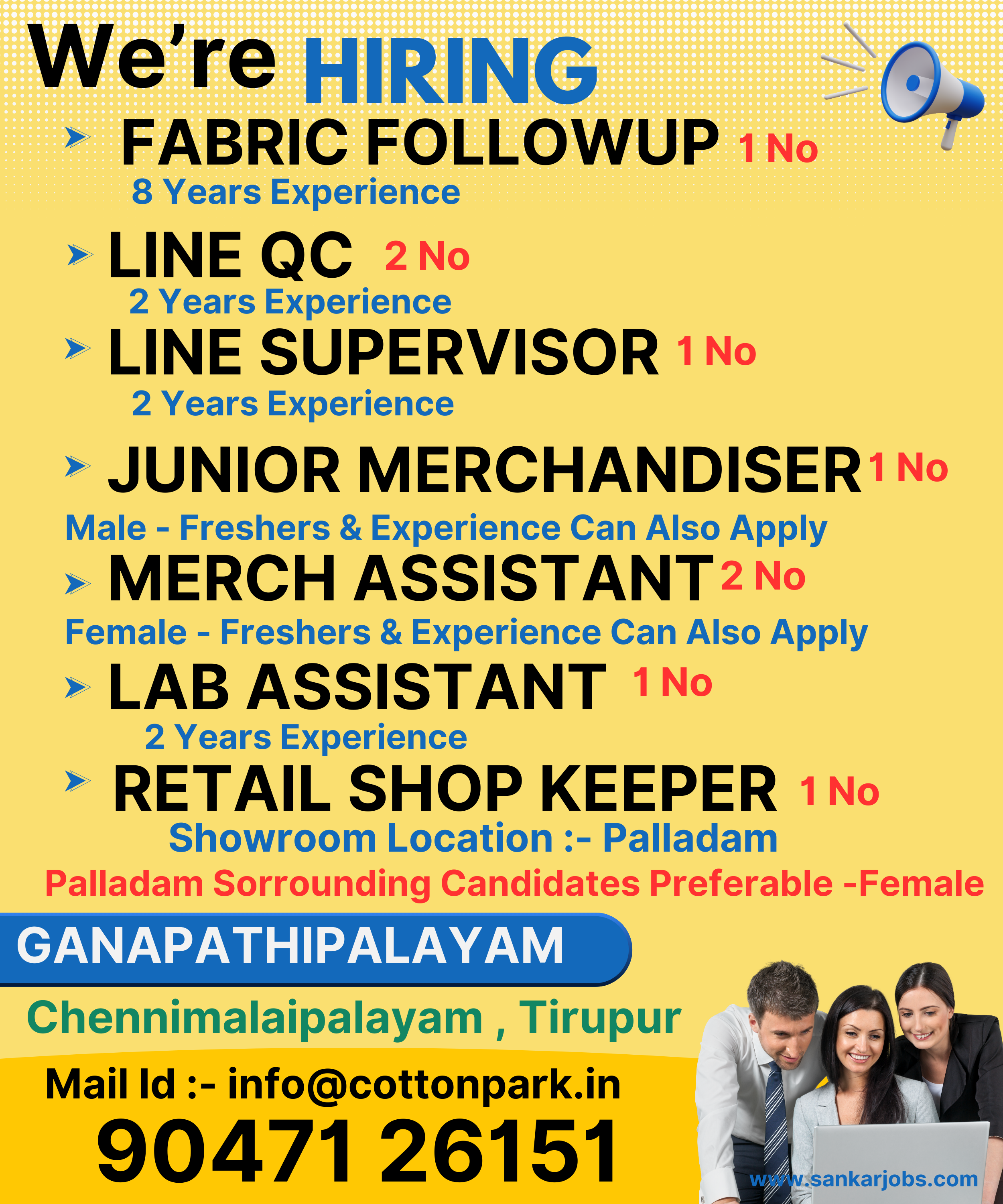 Garments Jobs