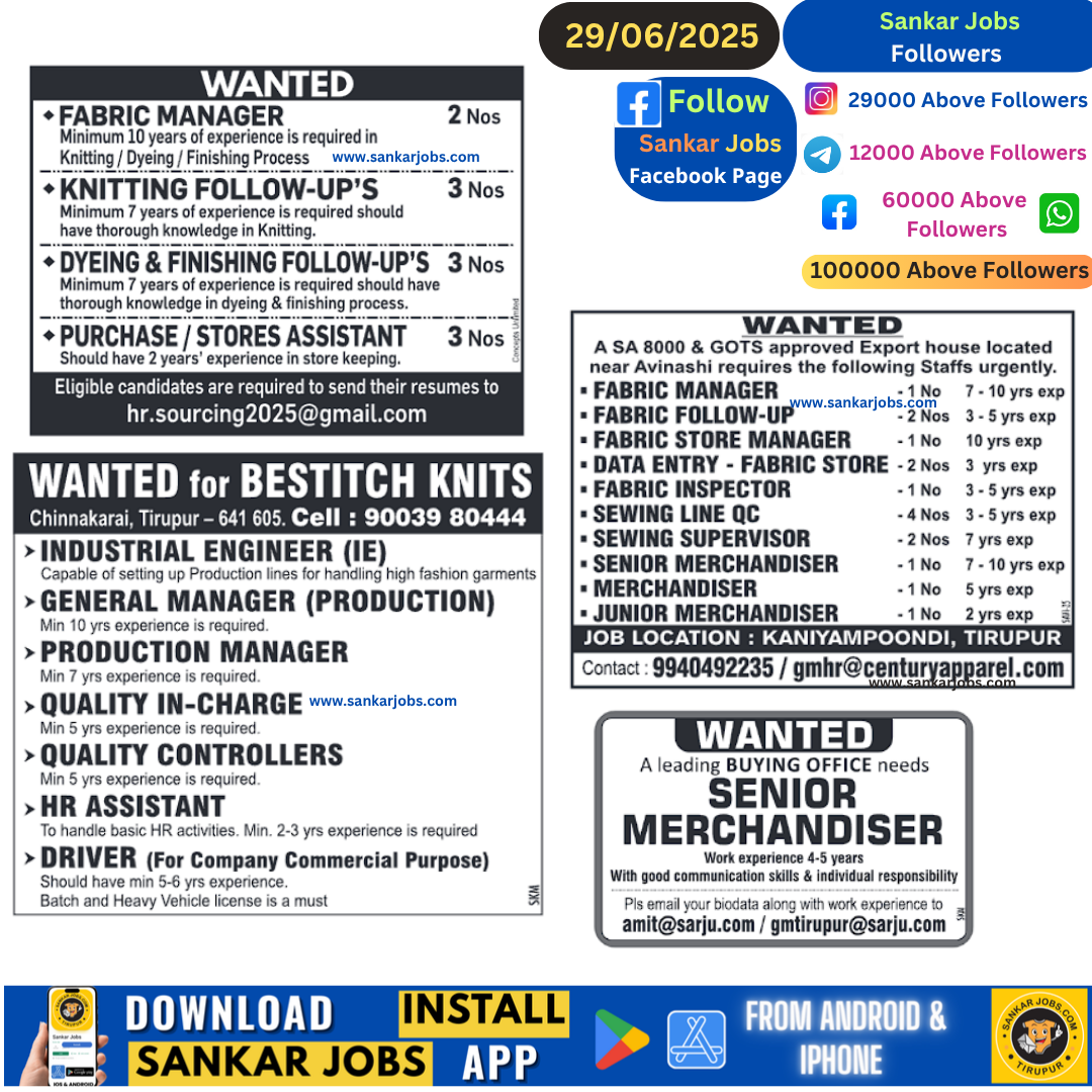Garment Jobs