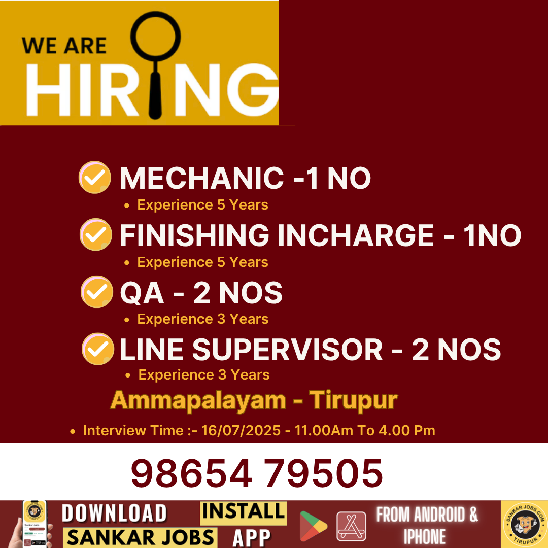 Garment jobs