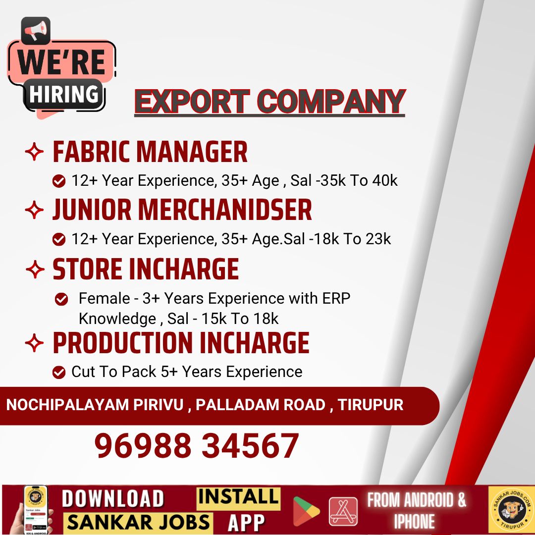Garment jobs
