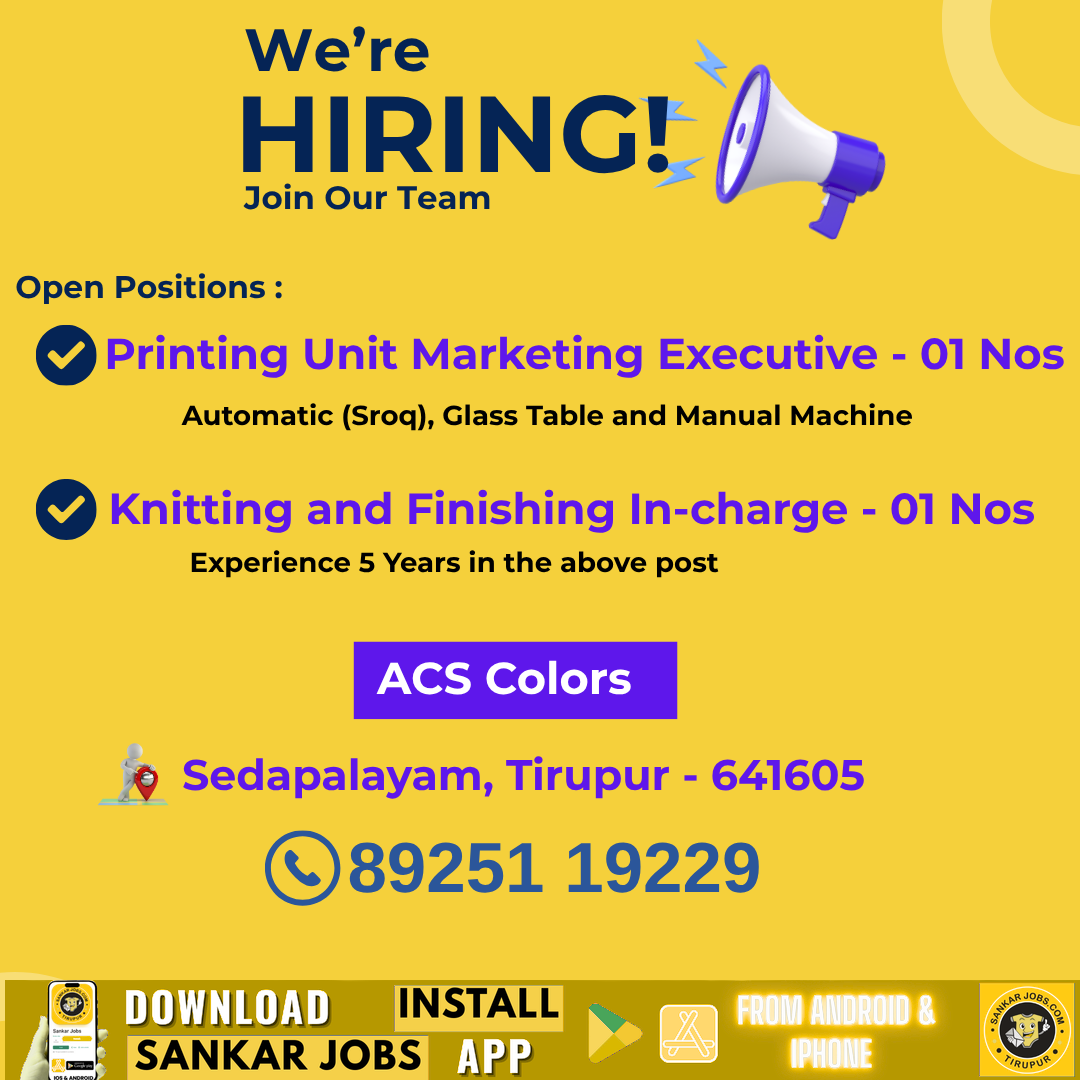 Garment jobs