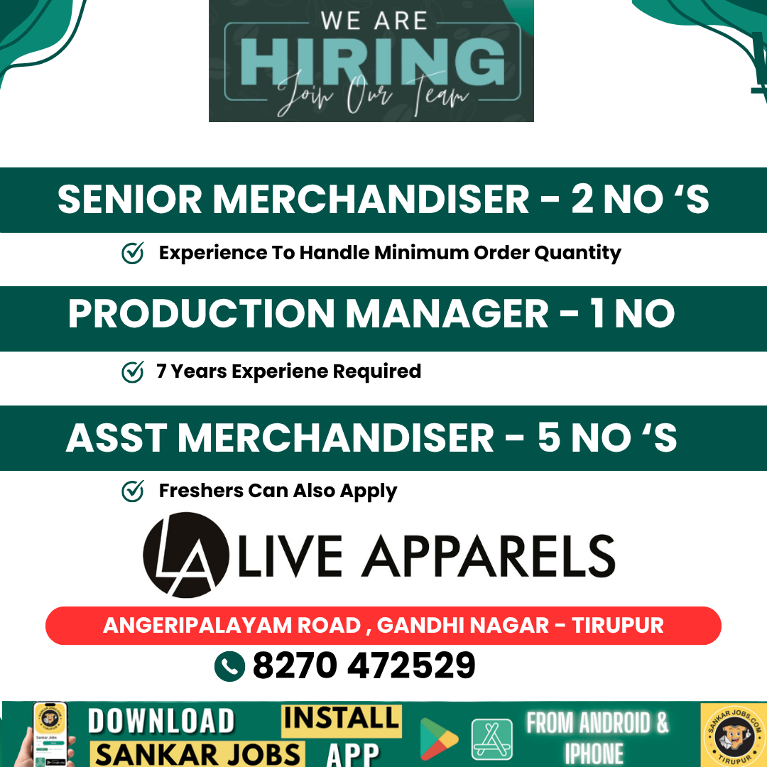 Garment jobs