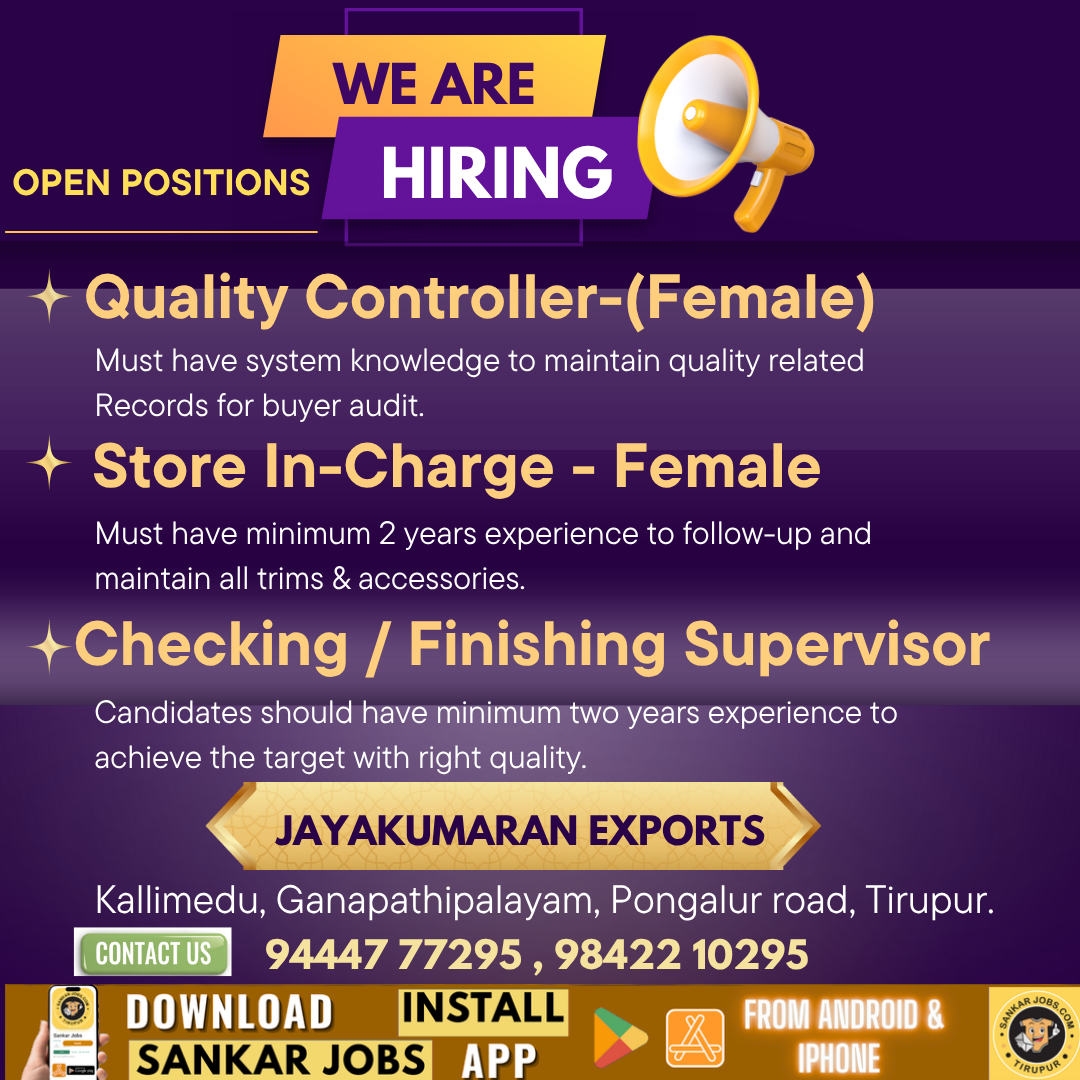 Garment jobs
