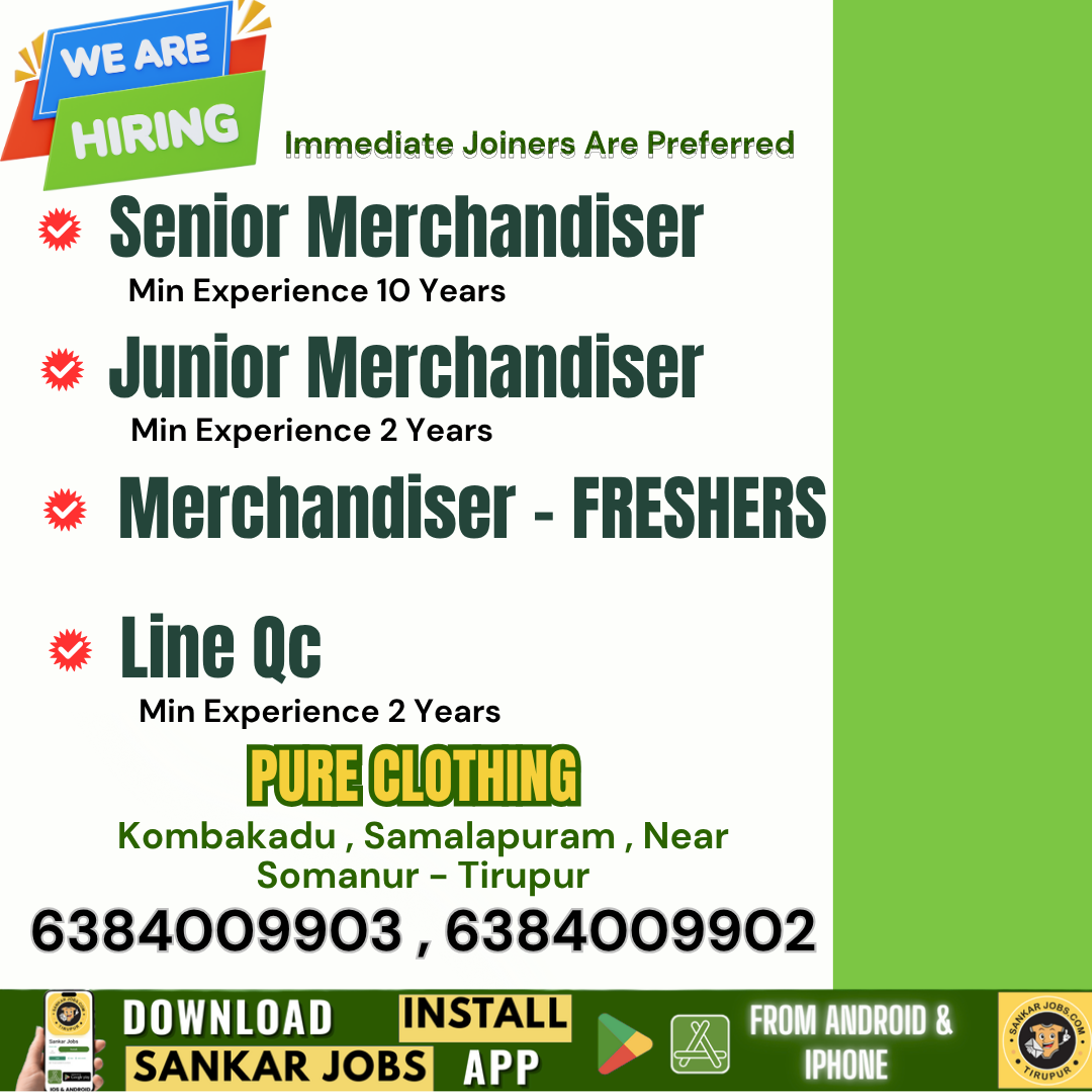 Garment jobs