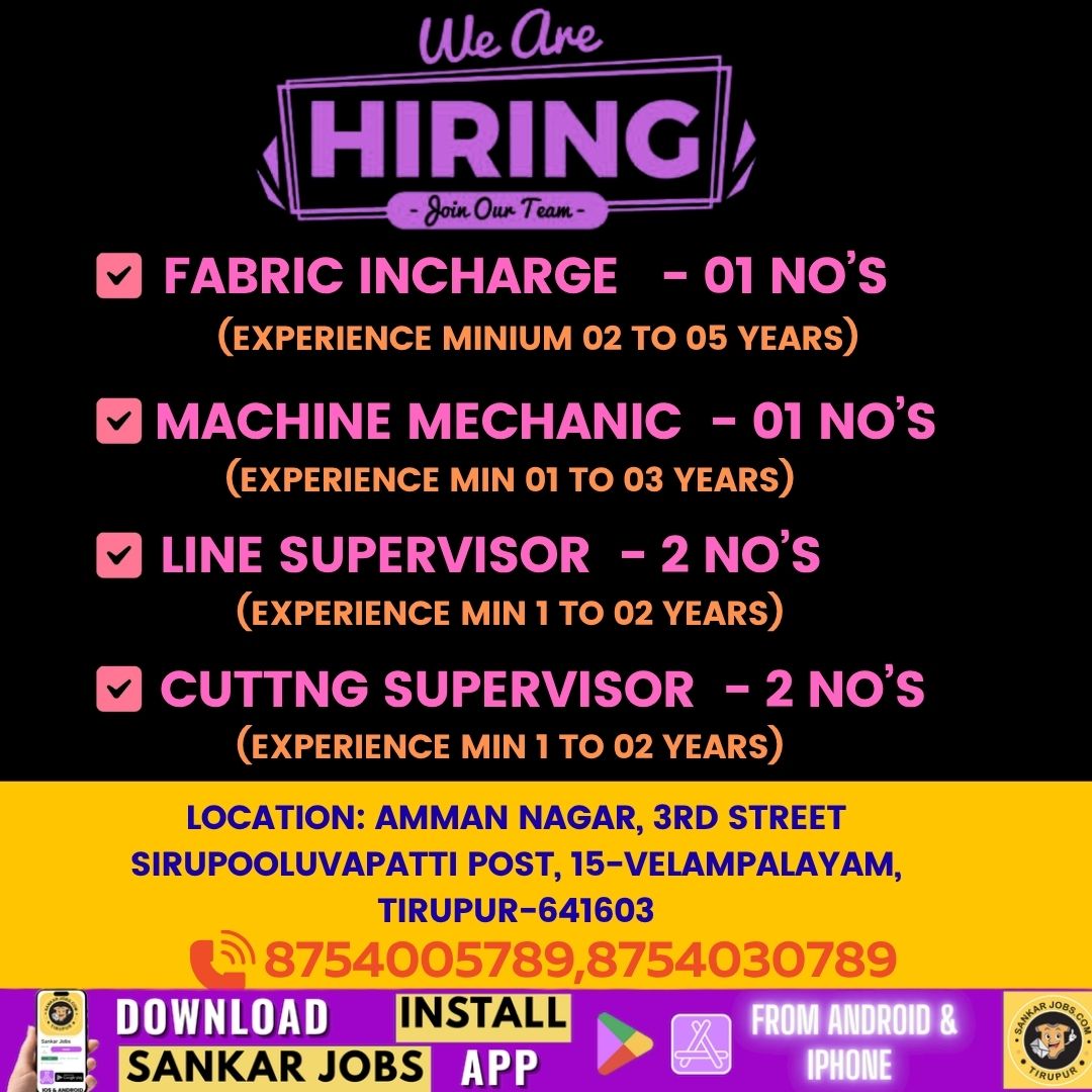 Garment jobs