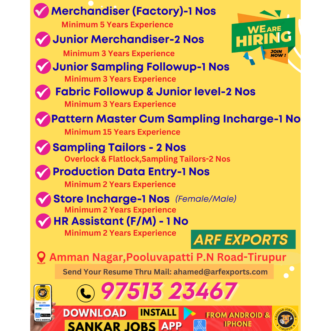 Garment jobs