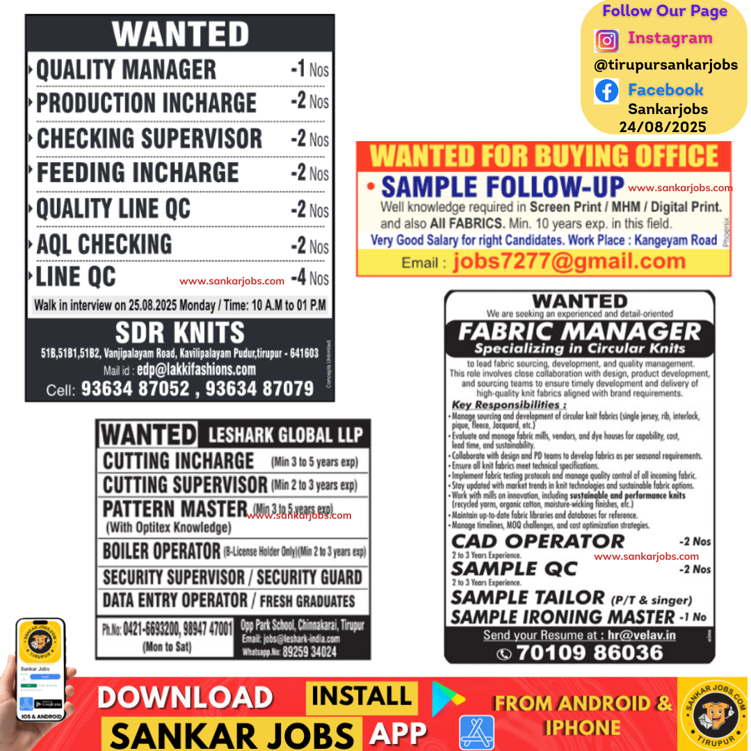 Garment Jobs