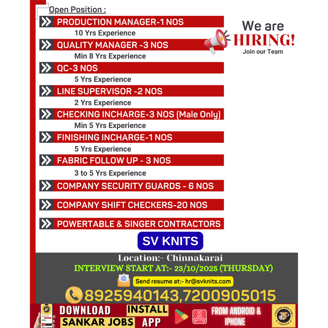 Garment Jobs