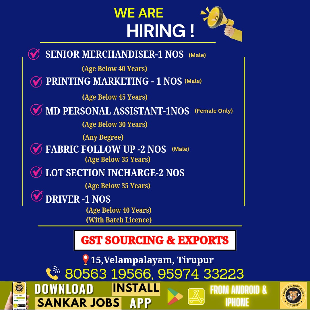 Garments Jobs
