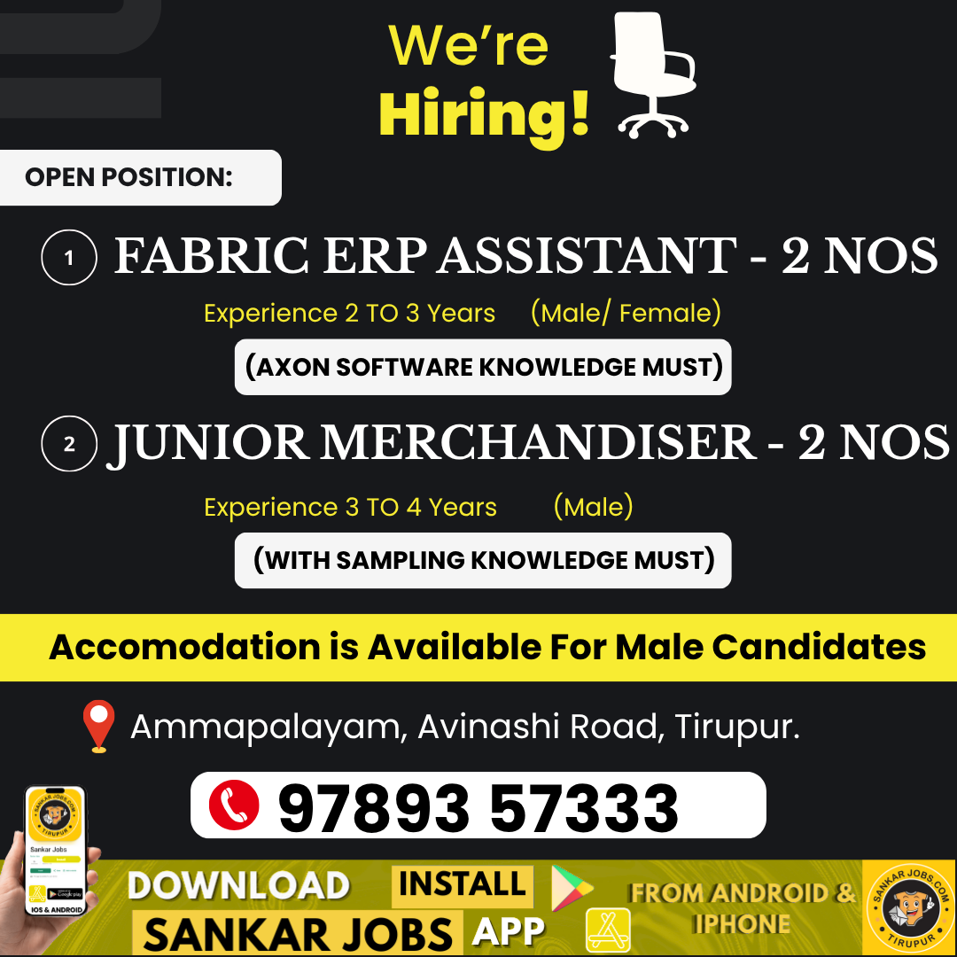 Garments Jobs