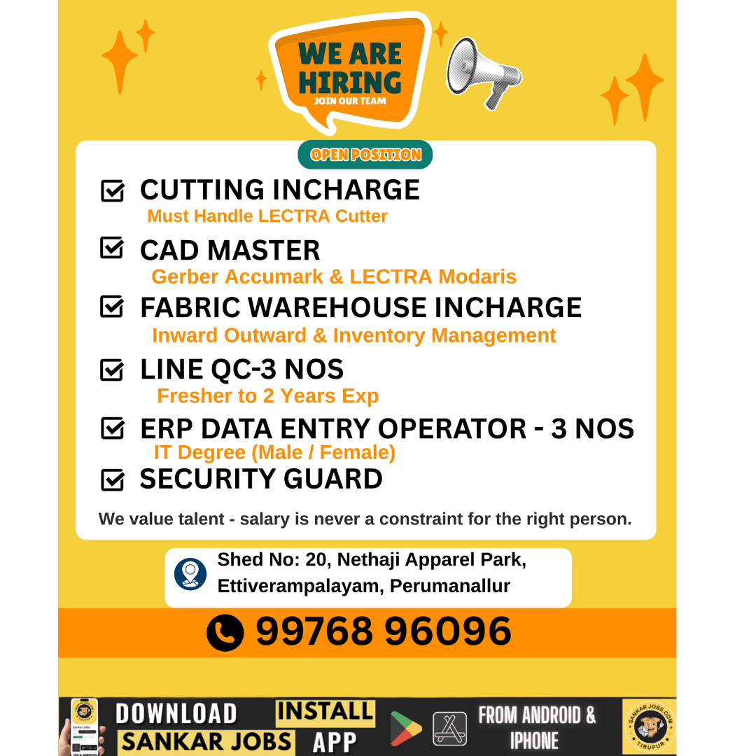 Garments Jobs