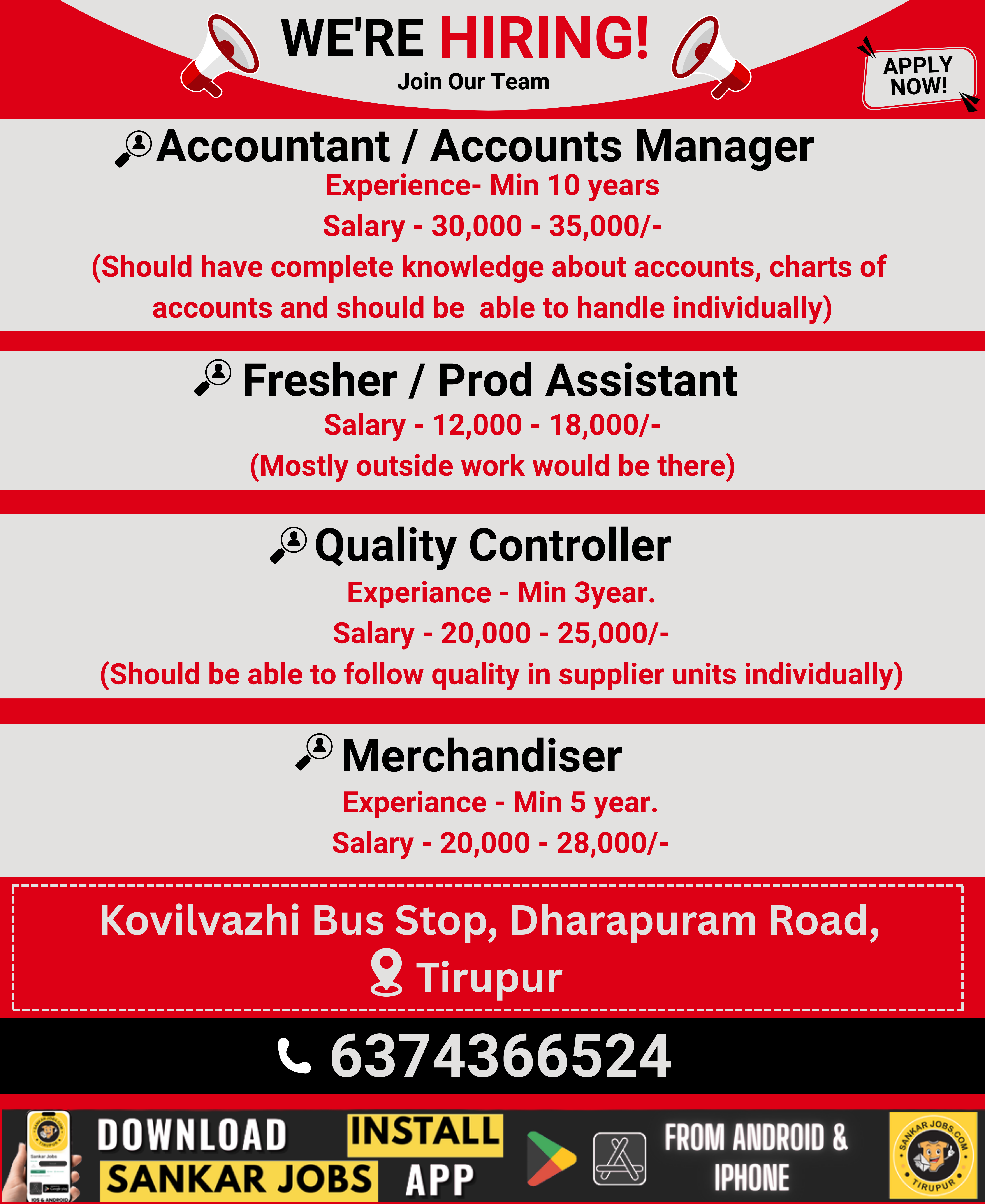 Garment Jobs