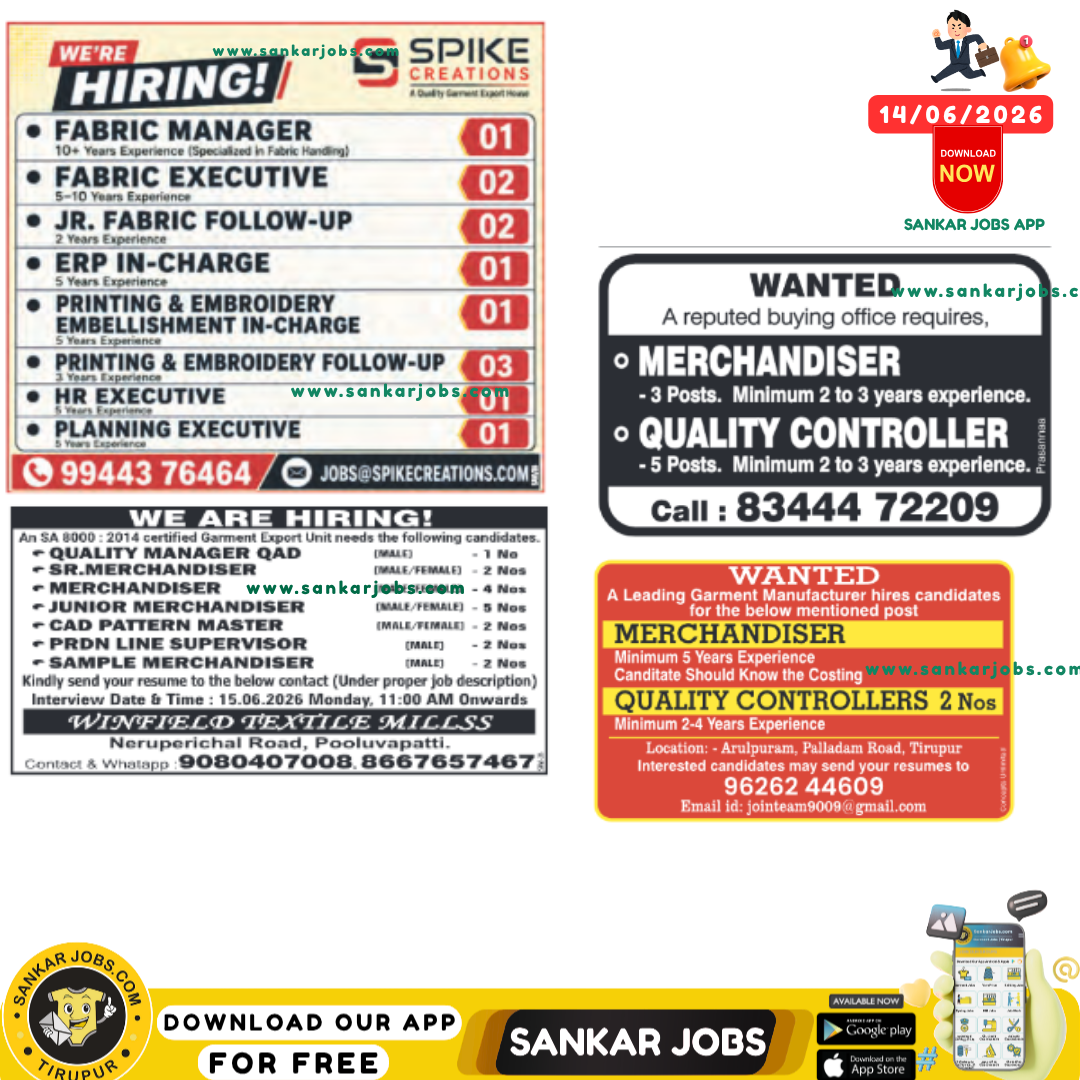 Garment Jobs