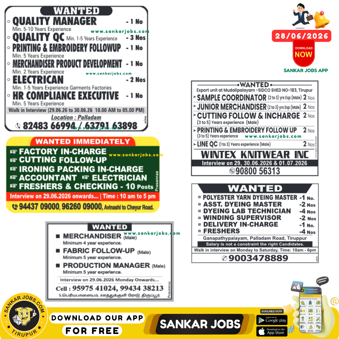 Garment Jobs