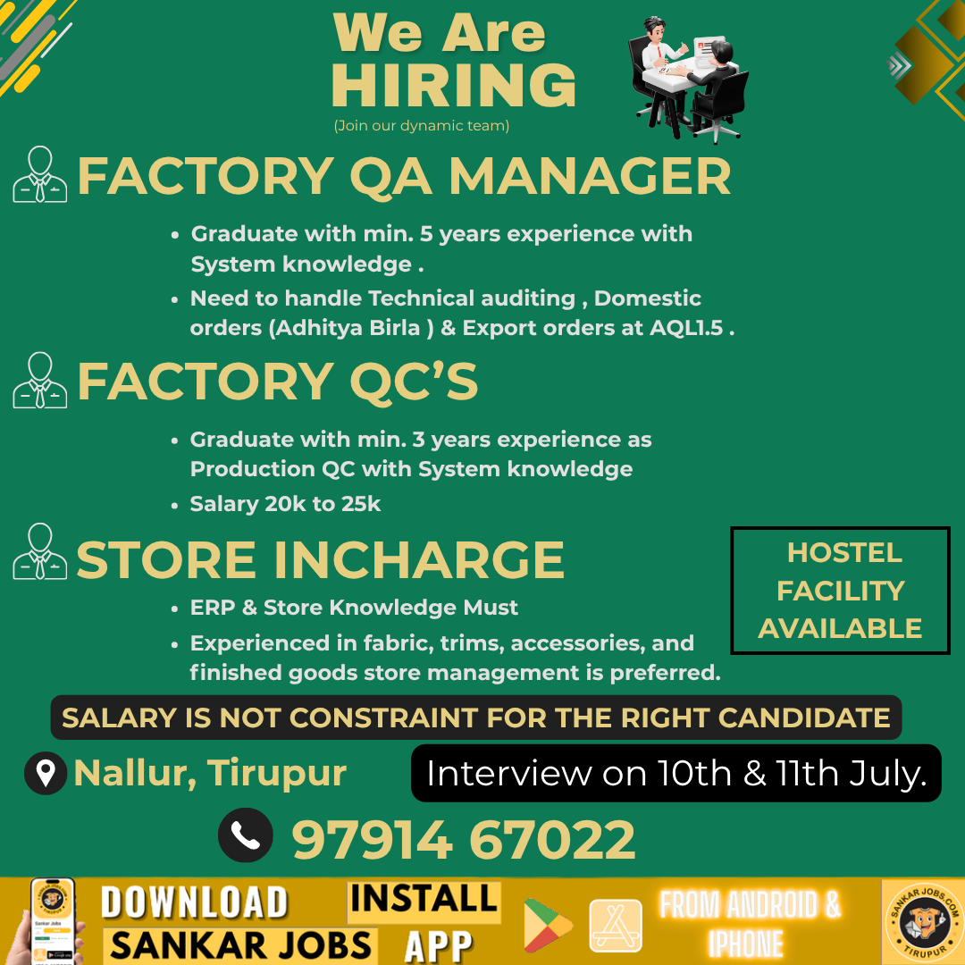 Garment Jobs