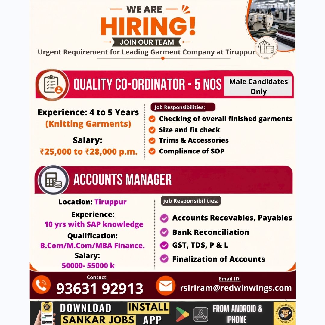 Garment Jobs